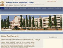 Tablet Screenshot of lakshmiammalpolytechnic.com